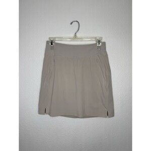 Athleta Soho Skort Womens Sz 0 Beige Pull On Performance Lined Tennis Golf Skirt